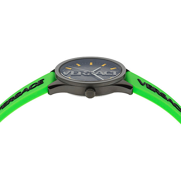 Versace V-Vertical Grey Round Dial Quartz Analog Men Watch Watch Versace