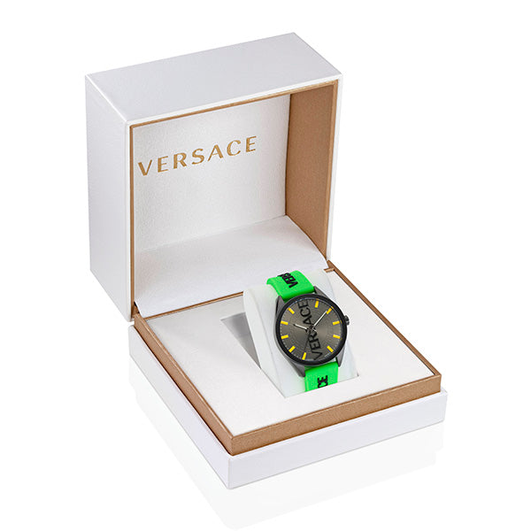 Versace V-Vertical Grey Round Dial Quartz Analog Men Watch Watch Versace