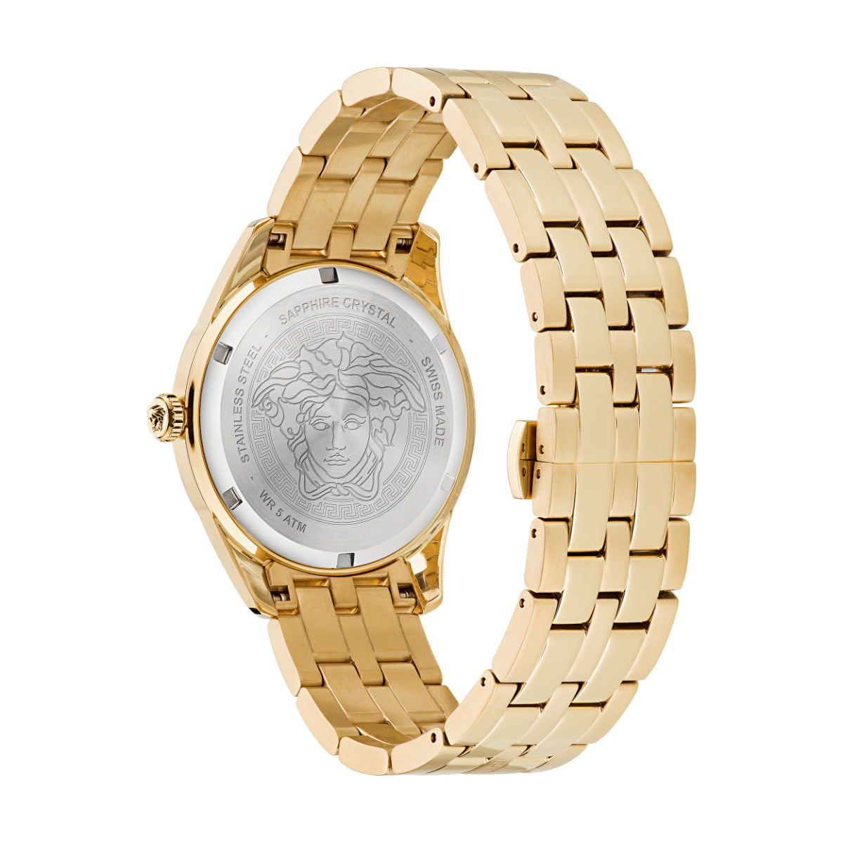 Versace Greca Time Champagne Round Dial Quartz Analog Men Watch Watch Versace
