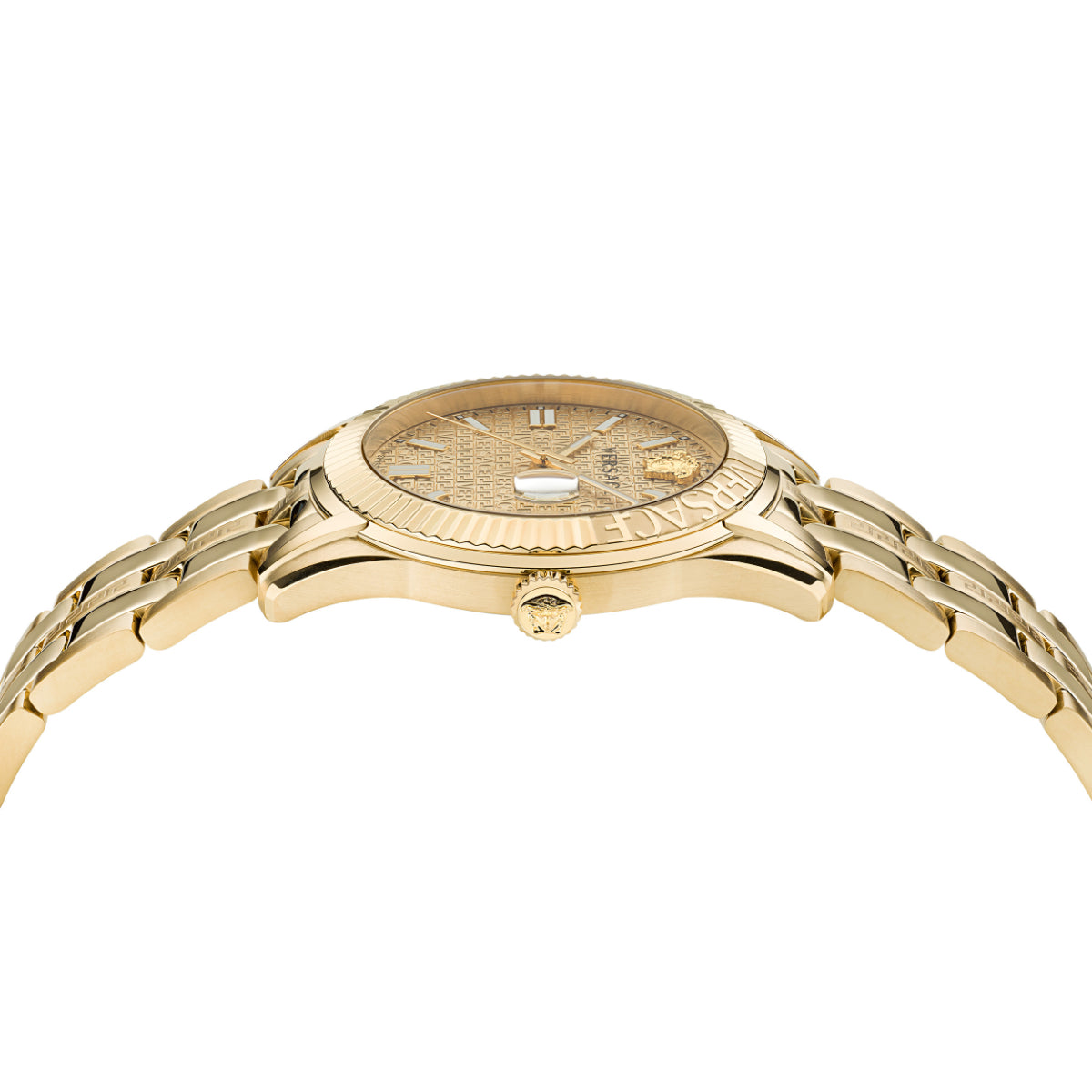 Versace Greca Time Champagne Round Dial Quartz Analog Men Watch Watch Versace