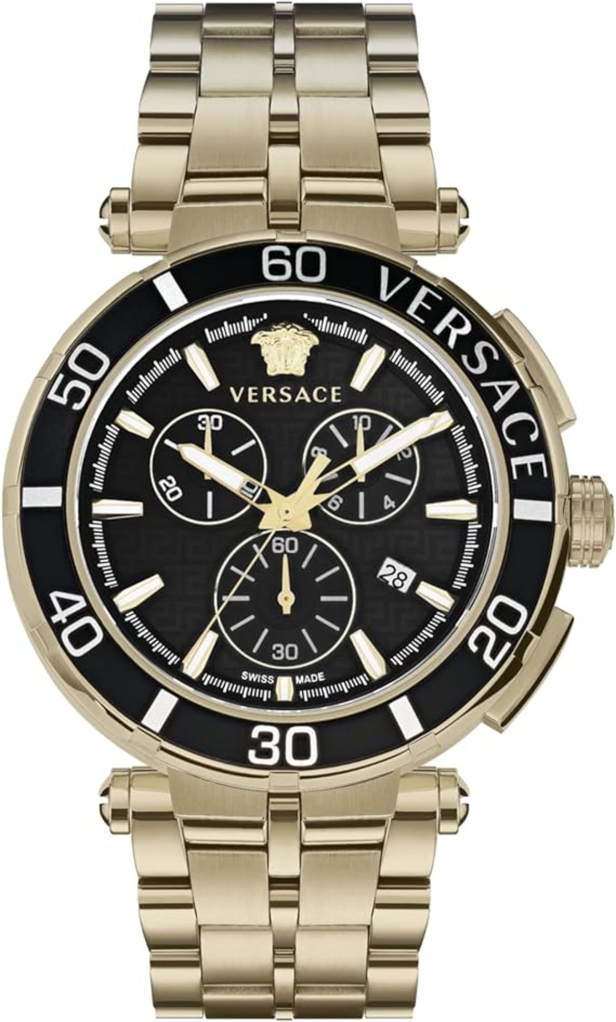 Versace Rattle Versace Black Round Dial Quartz Analog Men Watch - VE3L00522 - At JUST ...