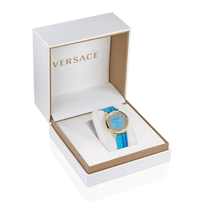 Versace Blue Dial Quartz Women Watch Watch Versace