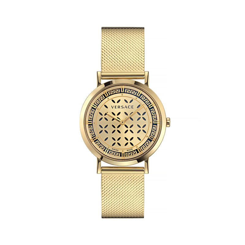 Versace New Generation Gold Round Dial Quartz Analog Women Watch Watch Versace