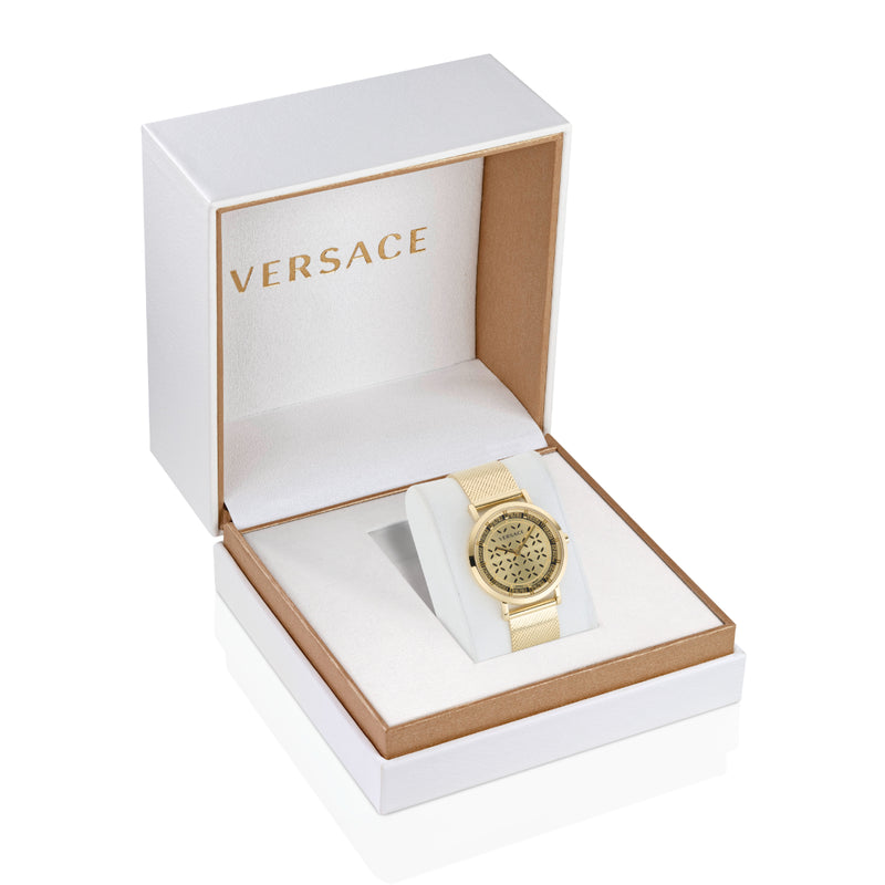 Versace New Generation Gold Round Dial Quartz Analog Women Watch Watch Versace