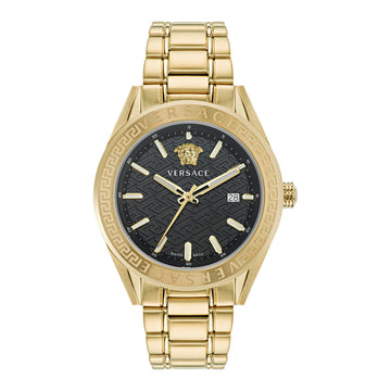 Versace V Code Gold Round Dial Quartz Men Watch Watch Versace