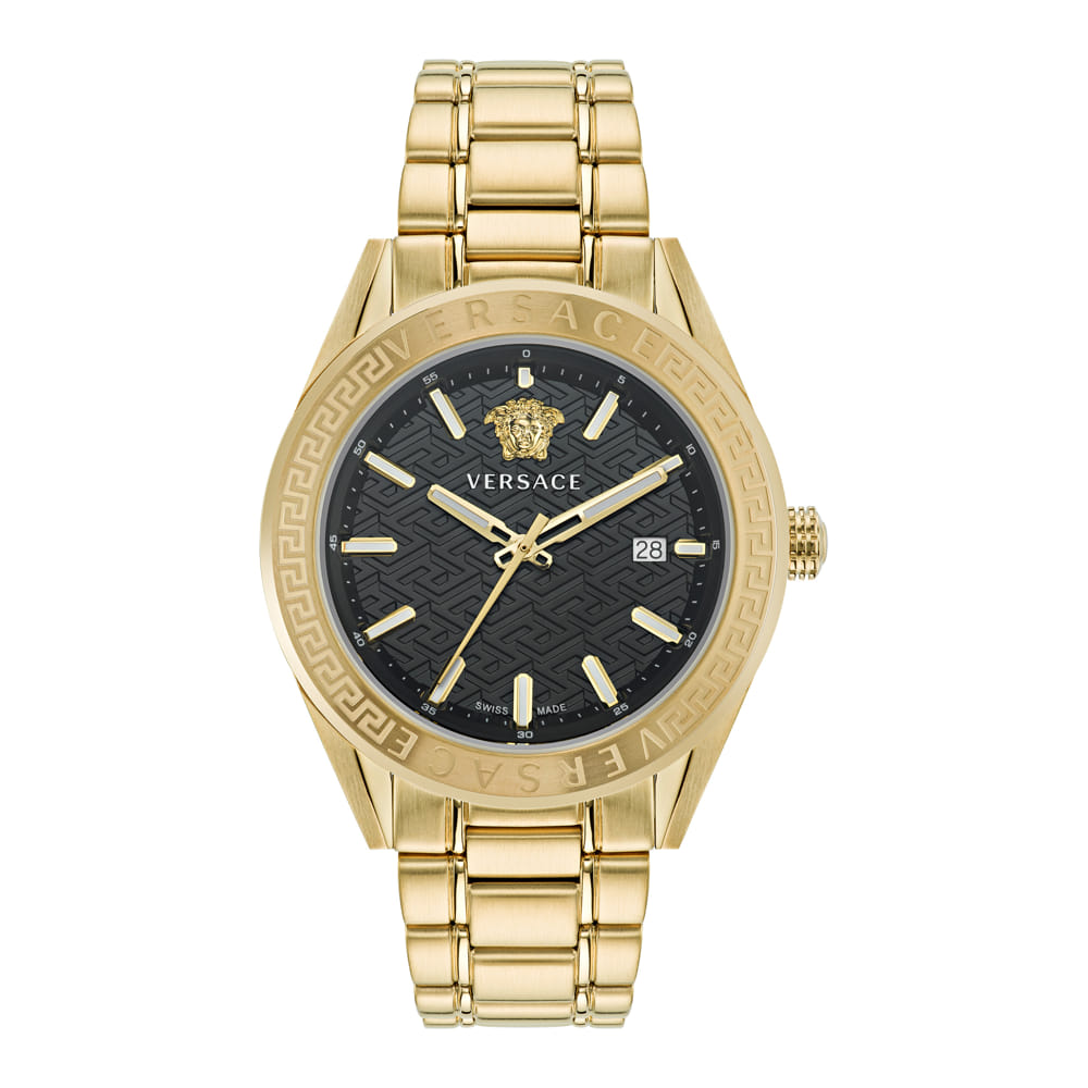 Versace V Code Gold Round Dial Quartz Men Watch