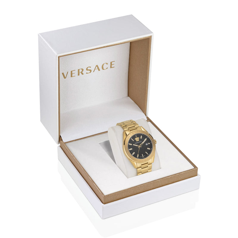 Versace V Code Gold Round Dial Quartz Men Watch Watch Versace
