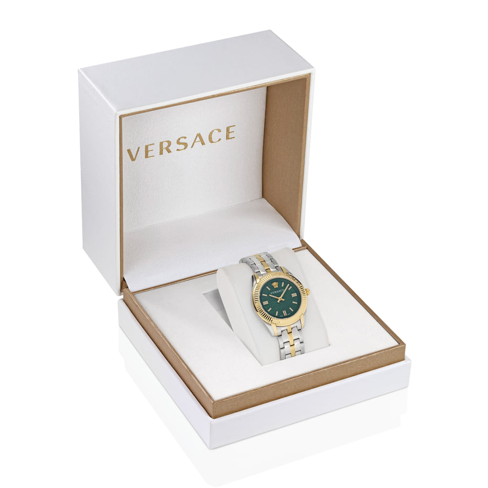 Versace Greca Time Gold Round Dial Quartz Women Watch - VE6C00423