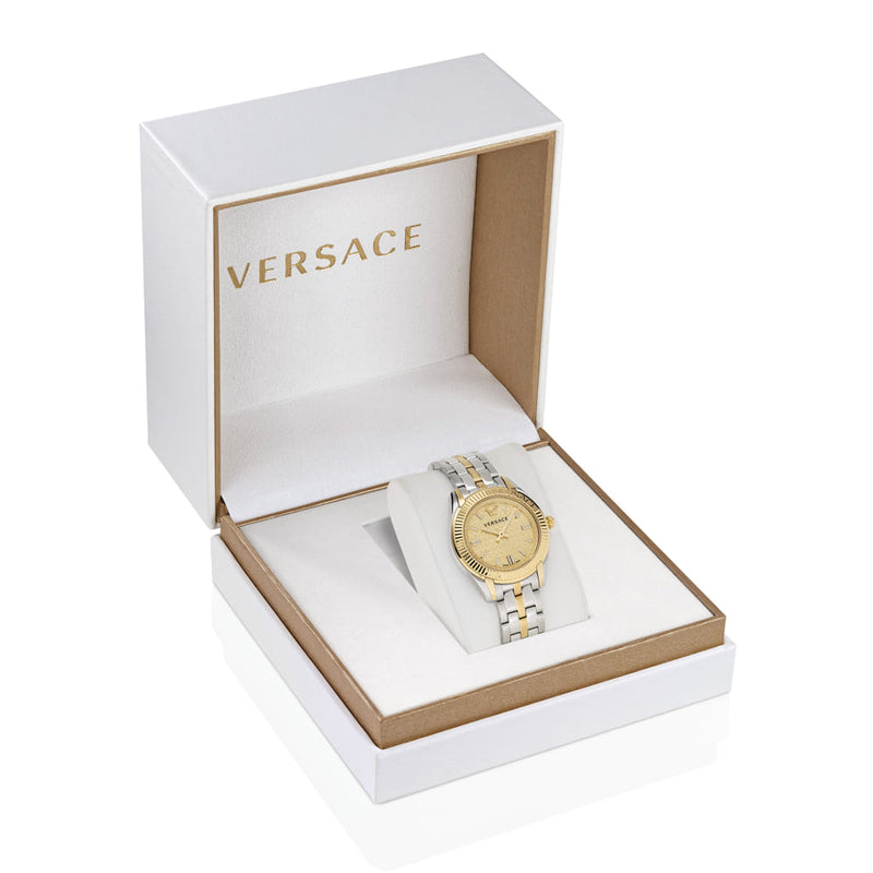 Versace Greca Time Gold Round Dial Quartz Women Watch Watch Versace