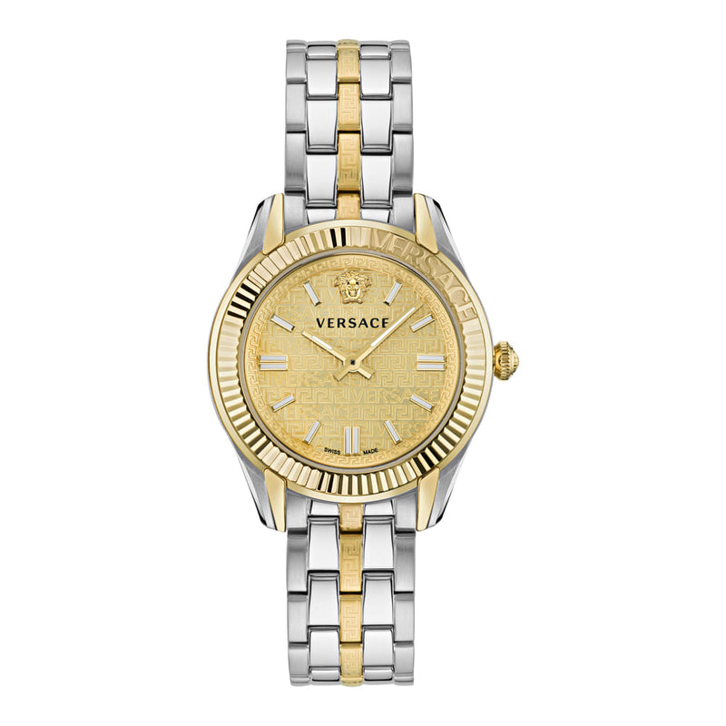 Versace Greca Time Gold Round Dial Quartz Women Watch Watch Versace