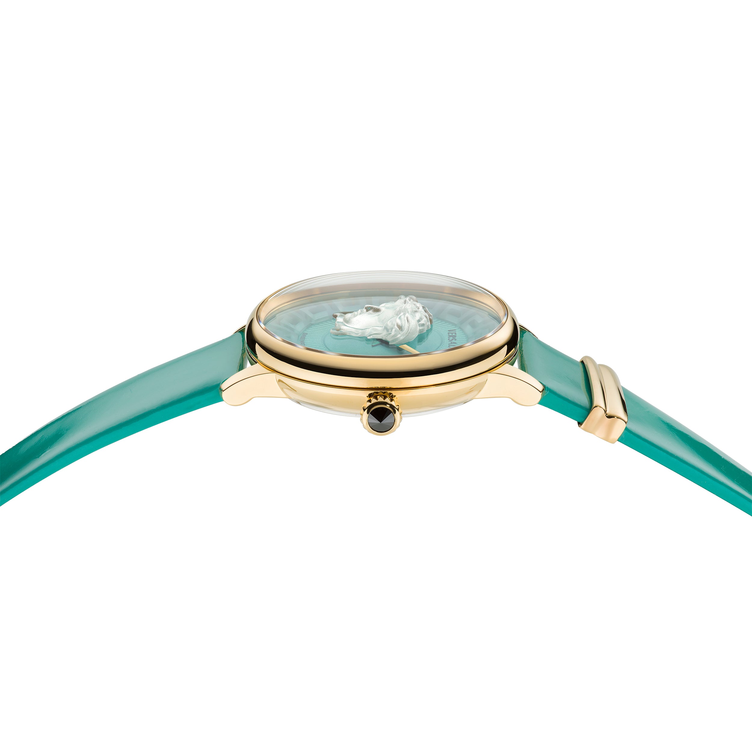 Versace Alchemy Medusa Leather Gold Round Dial Quartz Women Watch