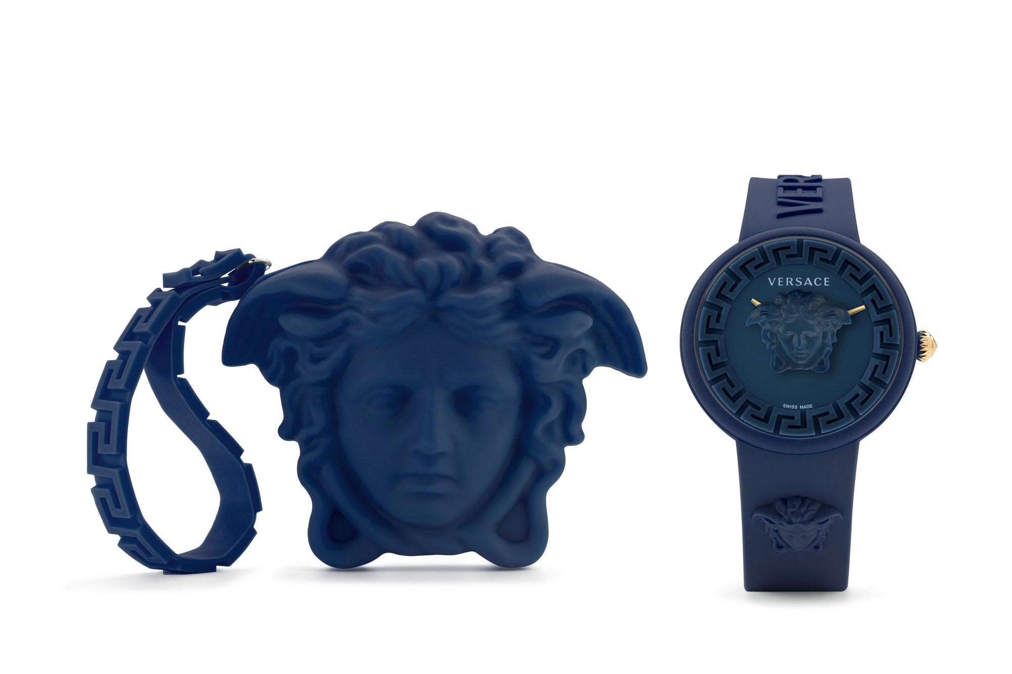 Versace Medusa Blue Round Dial Quartz Analog Unisex Watch