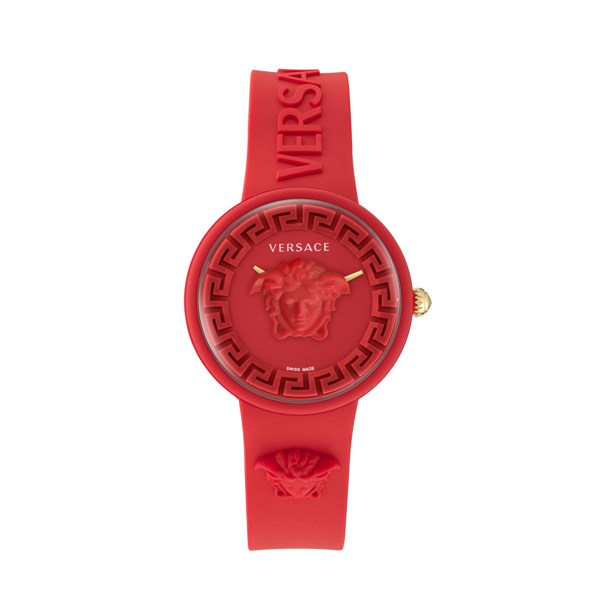 Versace Medusa Red Round Dial Quartz Analog Unisex Watch