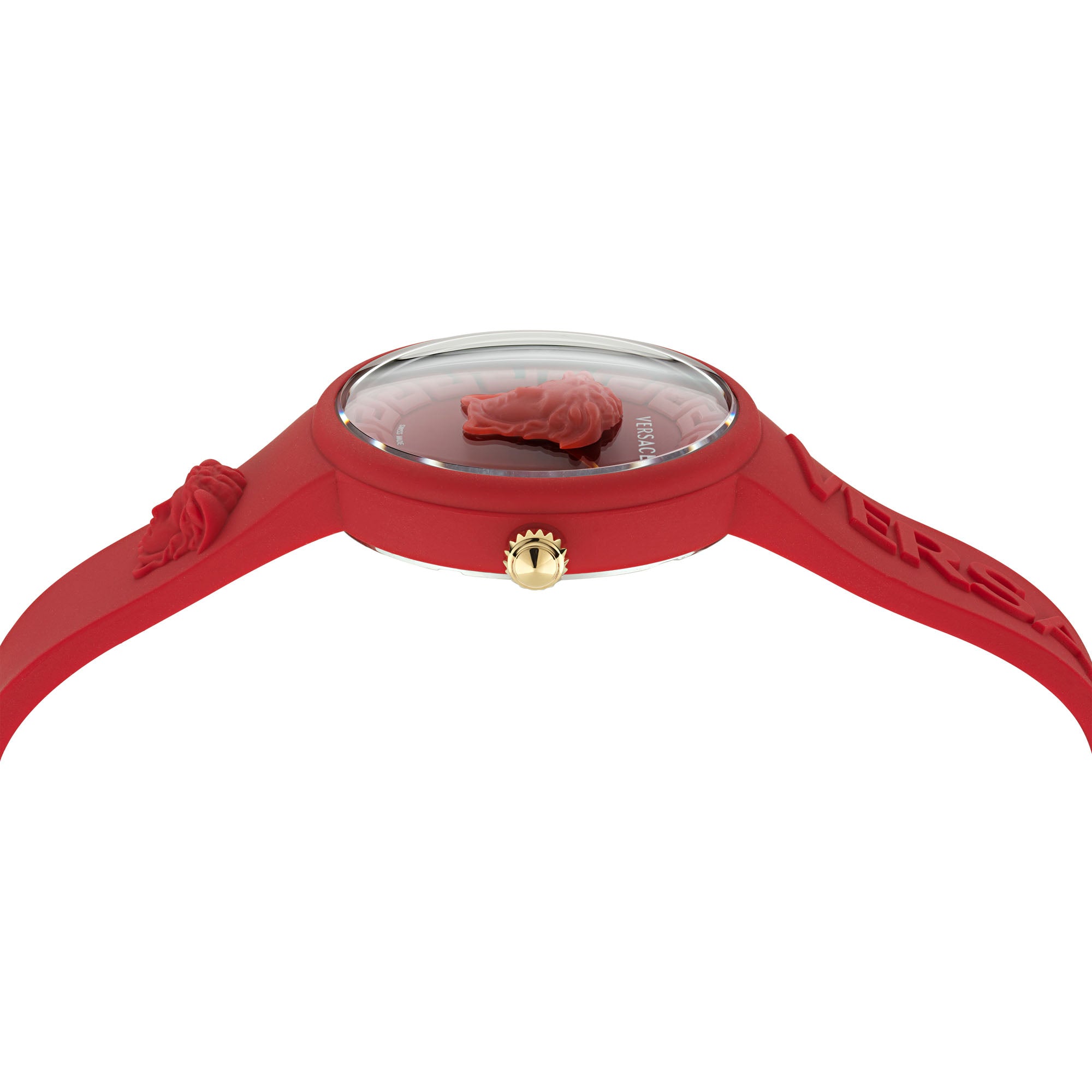 Versace Medusa Red Round Dial Quartz Analog Unisex Watch