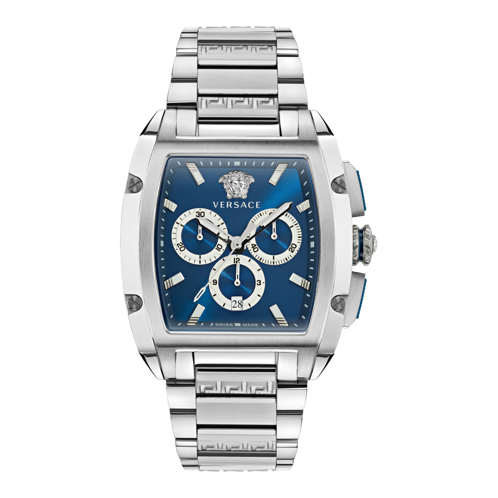 Versace Dominus Stainless Steel Rectangular Dial Quartz Men Watch