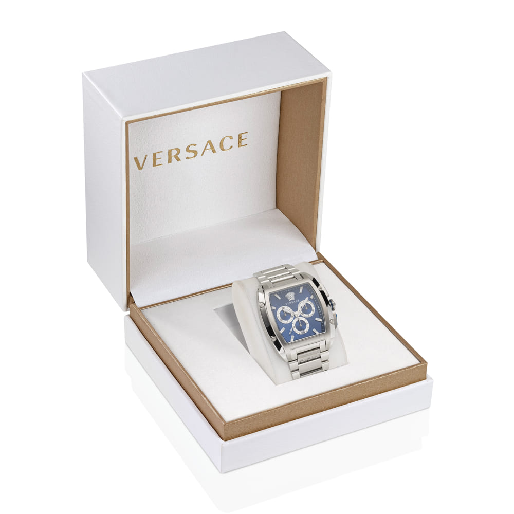 Versace Dominus Stainless Steel Rectangular Dial Quartz Men Watch