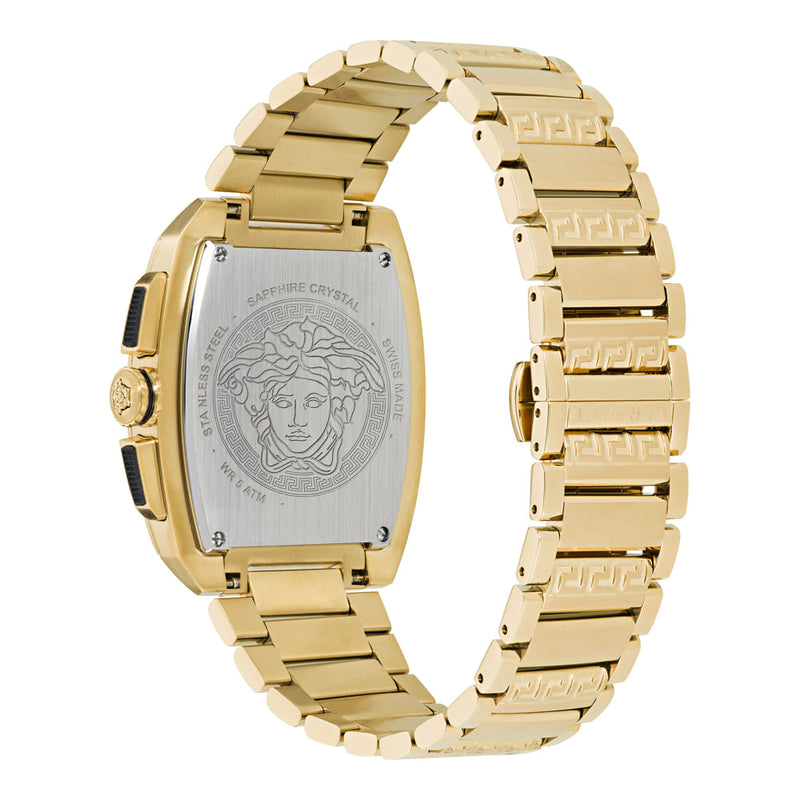 Versace Dominus Gold Rectangular Dial Quartz Men Watch Watch Versace