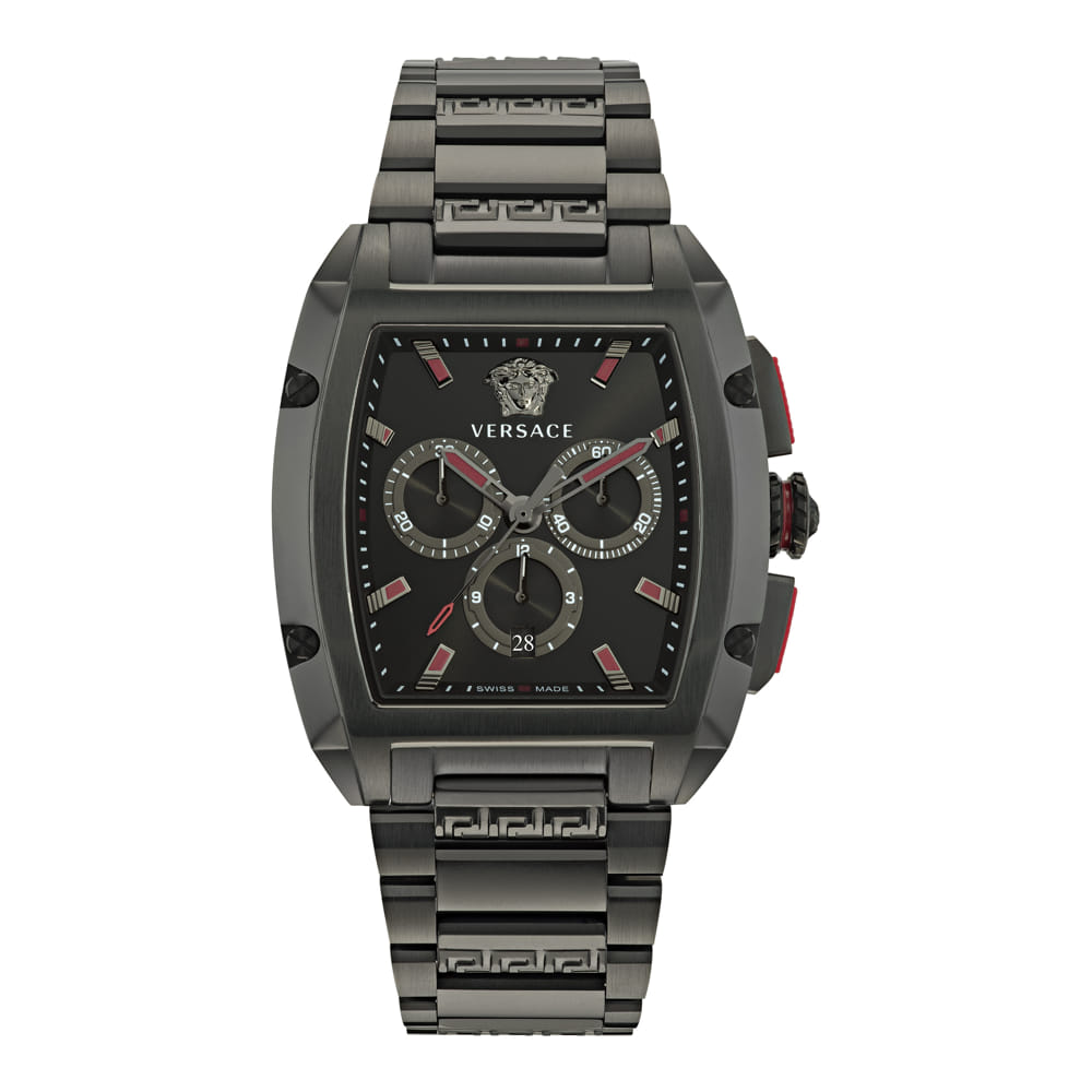 Versace Dominus Black Rectangular Dial Quartz Men Watch
