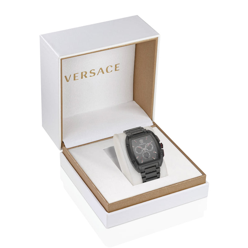 Versace Dominus Black Rectangular Dial Quartz Men Watch Watch Versace