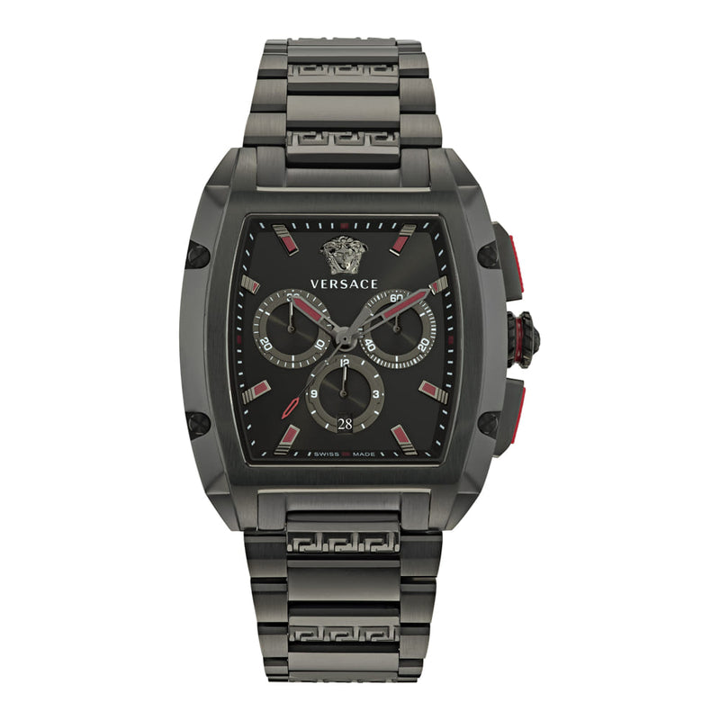 Versace Dominus Black Rectangular Dial Quartz Men Watch Watch Versace