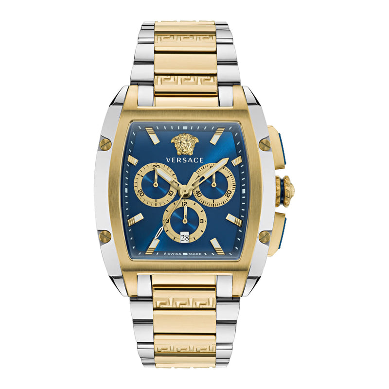 Versace Dominus Gold Rectangular Dial Quartz Men Watch Watch Versace