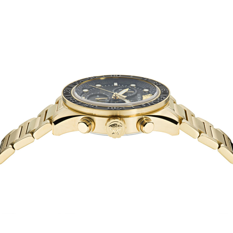 Versace Greca Dome Gold Round Dial Quartz Men Watch Watch Versace