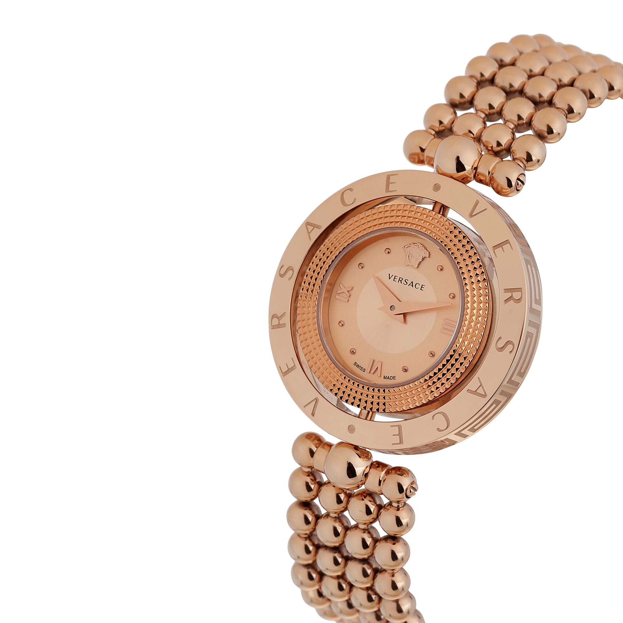 Versace Gold Gold Round Dial Quartz Analog Women Watch