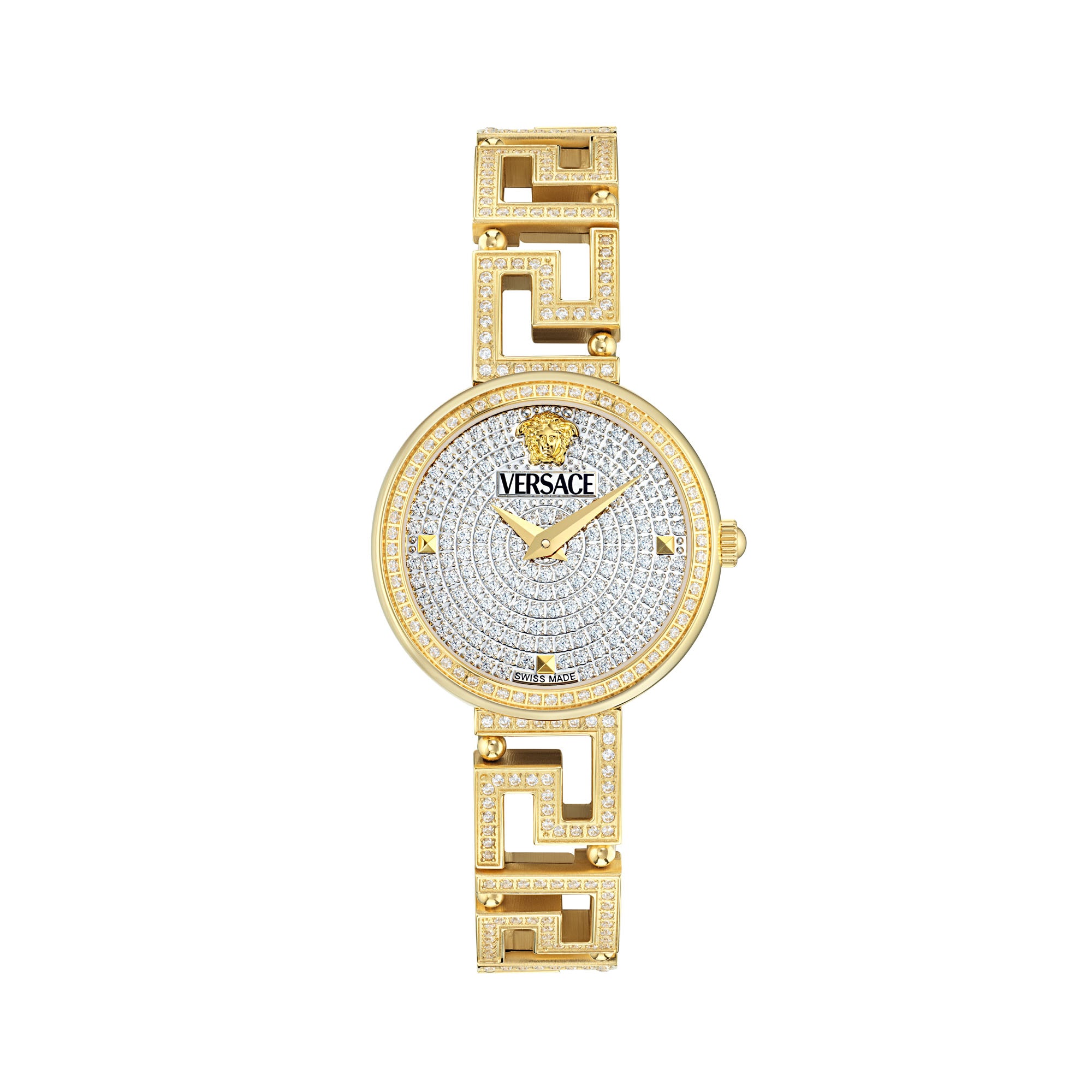 Versace Greca Goddess White Round Dial Quartz Analog Women Watch Watch Versace