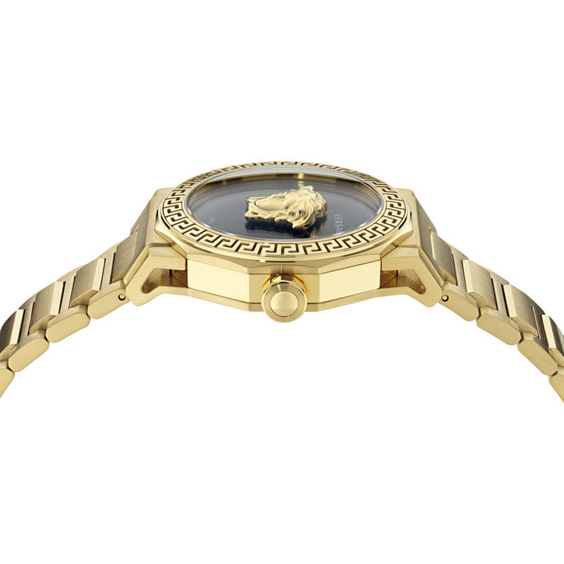 Versace Medusa Yellow Round Dial Quartz Women Watch Watch Versace