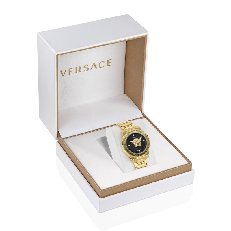 Versace Medusa Yellow Round Dial Quartz Women Watch Watch Versace