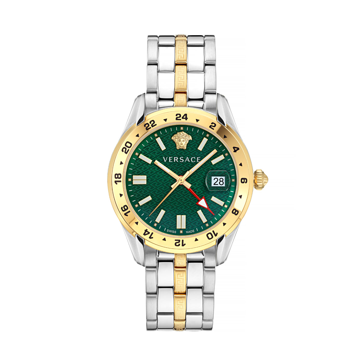 Versace Greca Time Green Round Dial Quartz Analog Men Watch