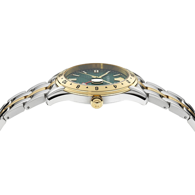 Versace Greca Time Green Round Dial Quartz Analog Men Watch Watch Versace