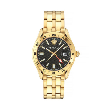 Versace Greca Time Black Round Dial Quartz Analog Men Watch Watch Versace