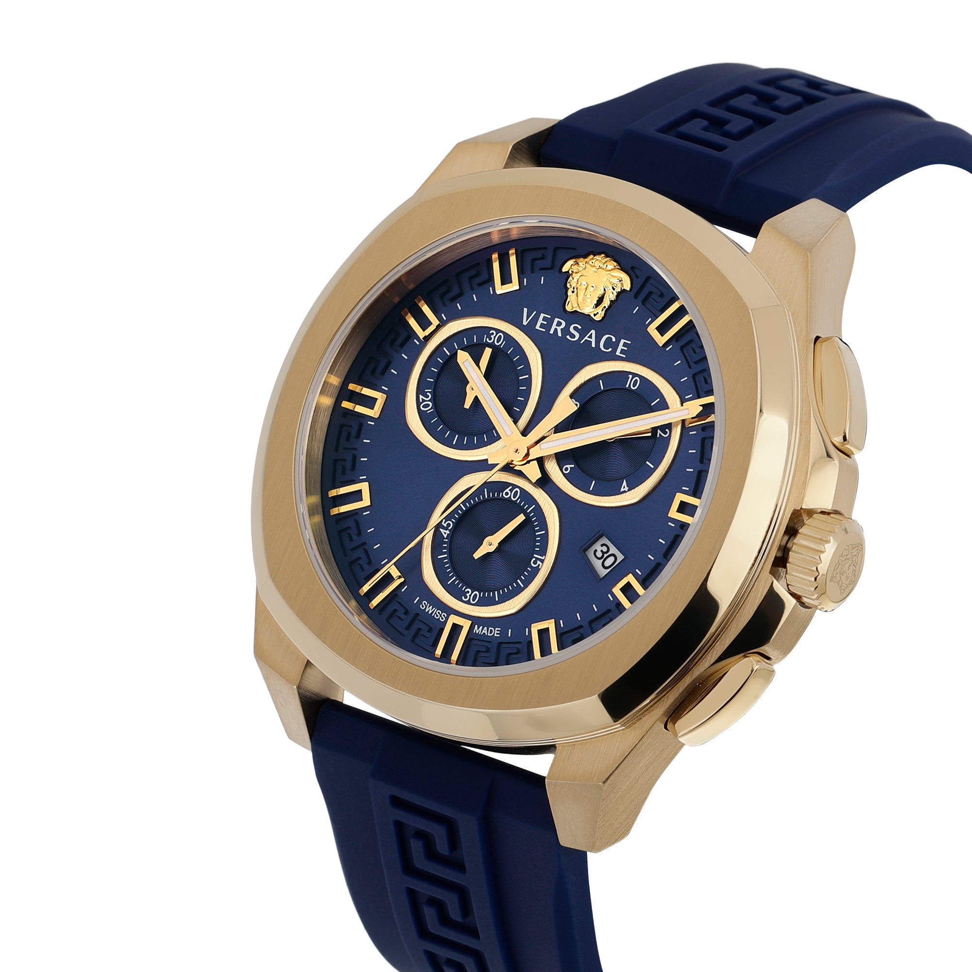 Versace Blue Round Dial Quartz Analog Men Watch - VE7CA0323 - At