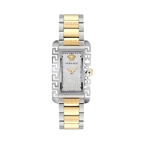Versace Silver Rectangle Dial Quartz Analog Men Watch Watch Versace