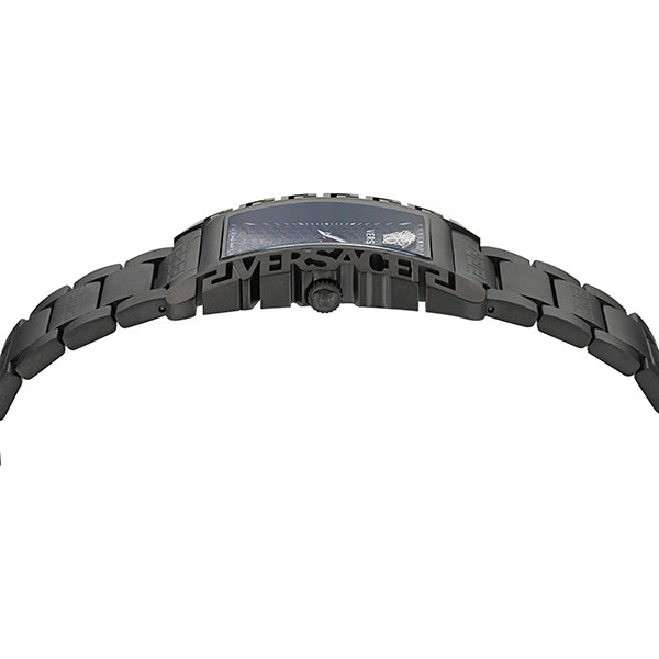 Versace Black Rectangle Dial Quartz Analog Men Watch Watch Versace