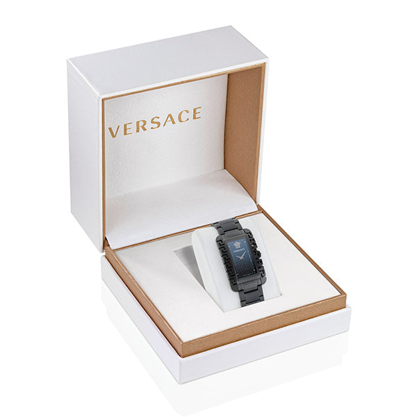 Versace Black Rectangle Dial Quartz Analog Men Watch Watch Versace