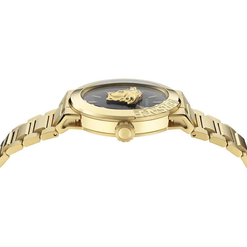 Versace Medusa Gold Round Dial Quartz Men Watch Watch Versace