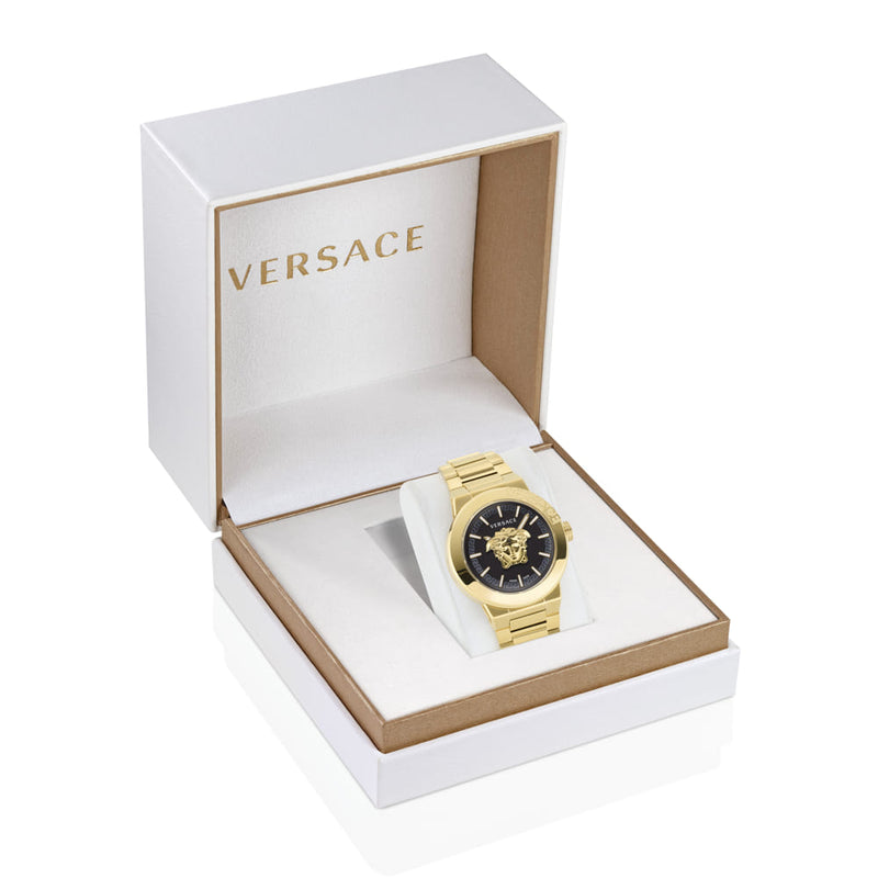 Versace Medusa Gold Round Dial Quartz Men Watch Watch Versace