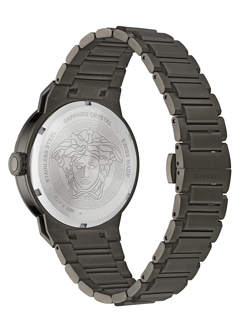 Versace Medusa Gunmetal Round Dial Quartz Men Watch Watch Versace