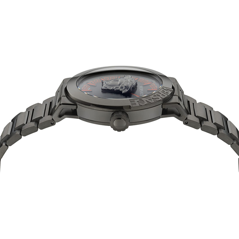 Versace Medusa Gunmetal Round Dial Quartz Men Watch Watch Versace