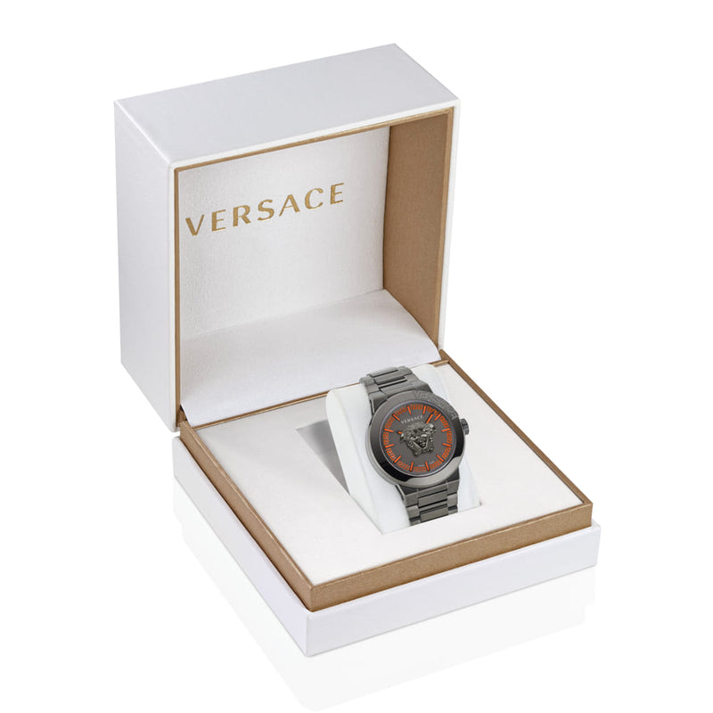 Versace Medusa Gunmetal Round Dial Quartz Men Watch Watch Versace