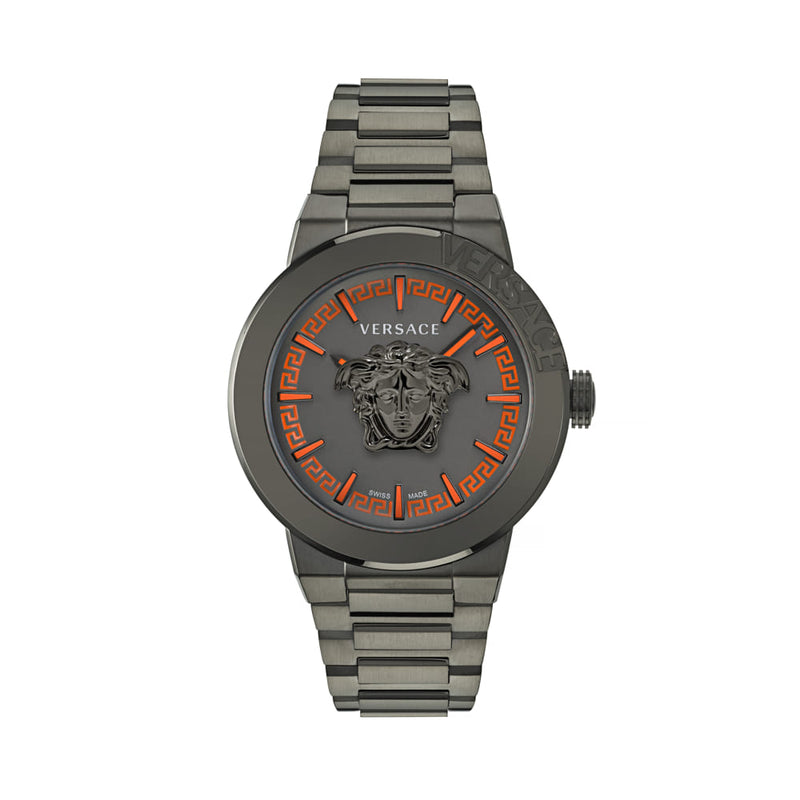 Versace Medusa Gunmetal Round Dial Quartz Men Watch Watch Versace