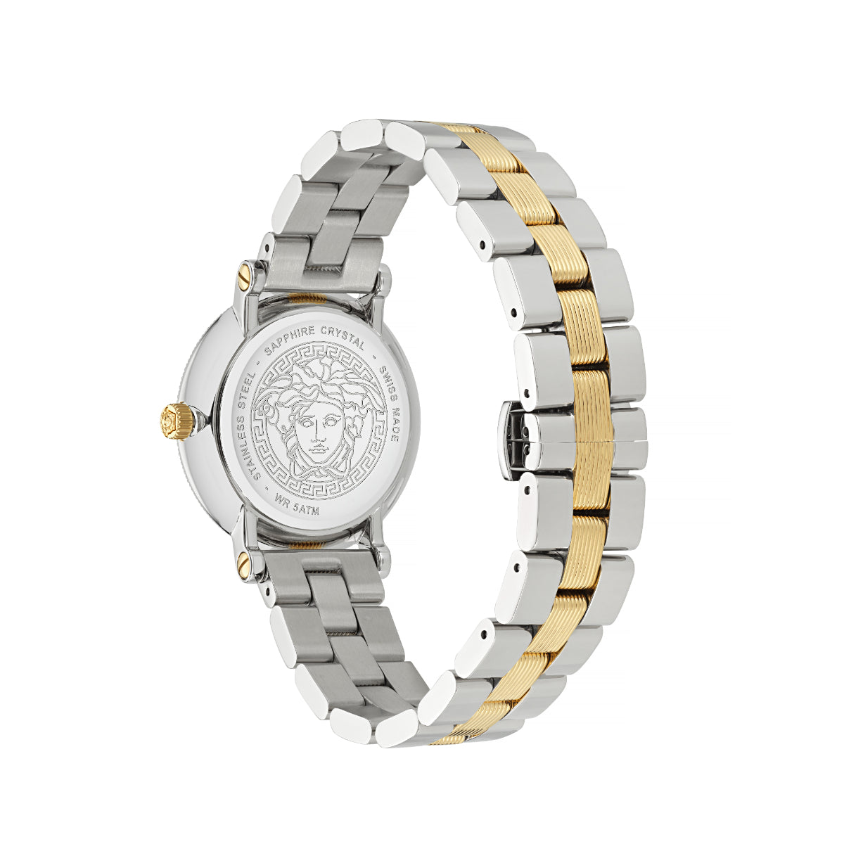 Versace Greca Flourish White Round Dial Quartz Analog Women Watch Watch Versace