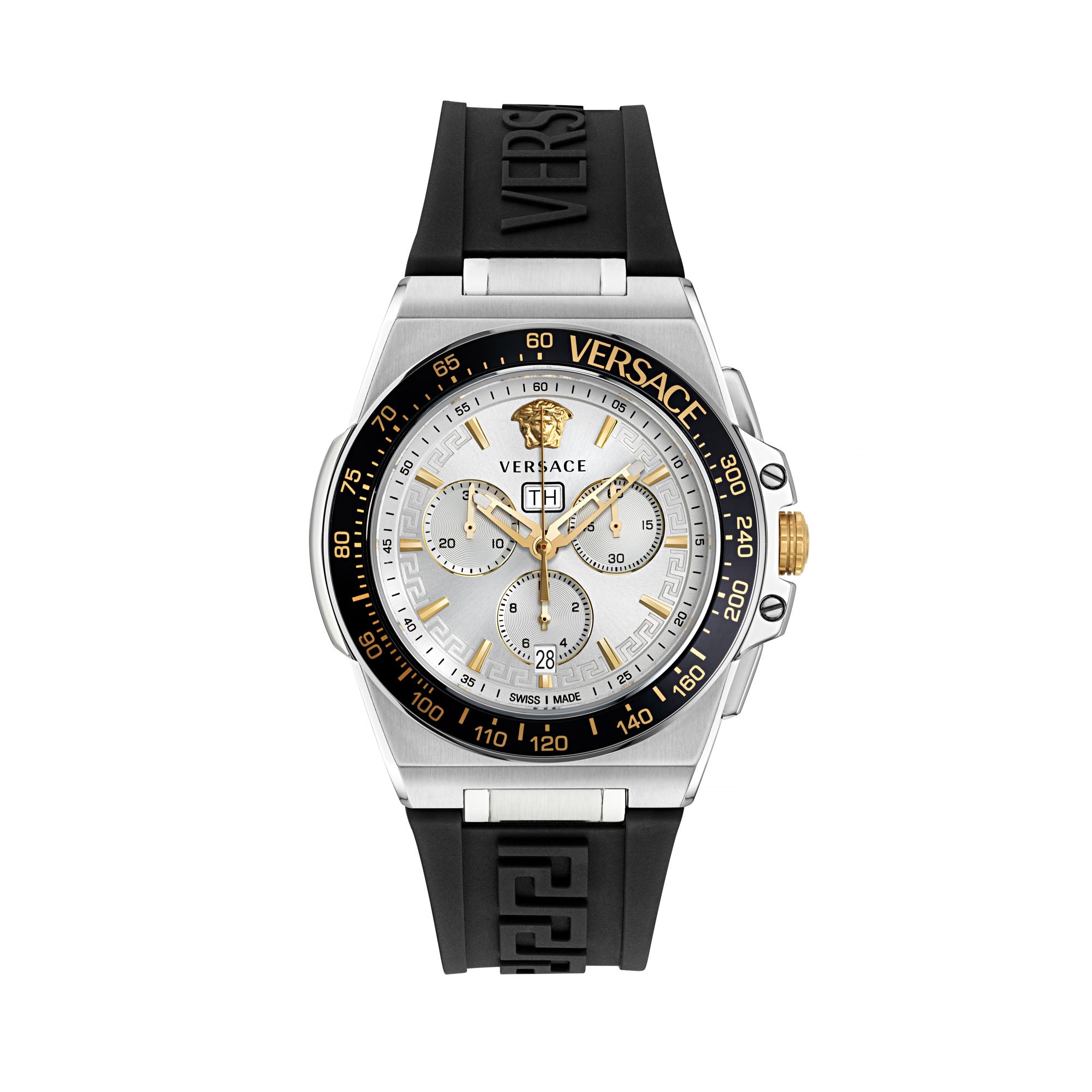 Versace Greca Extreme White Round Dial Quartz Analog Men Watch