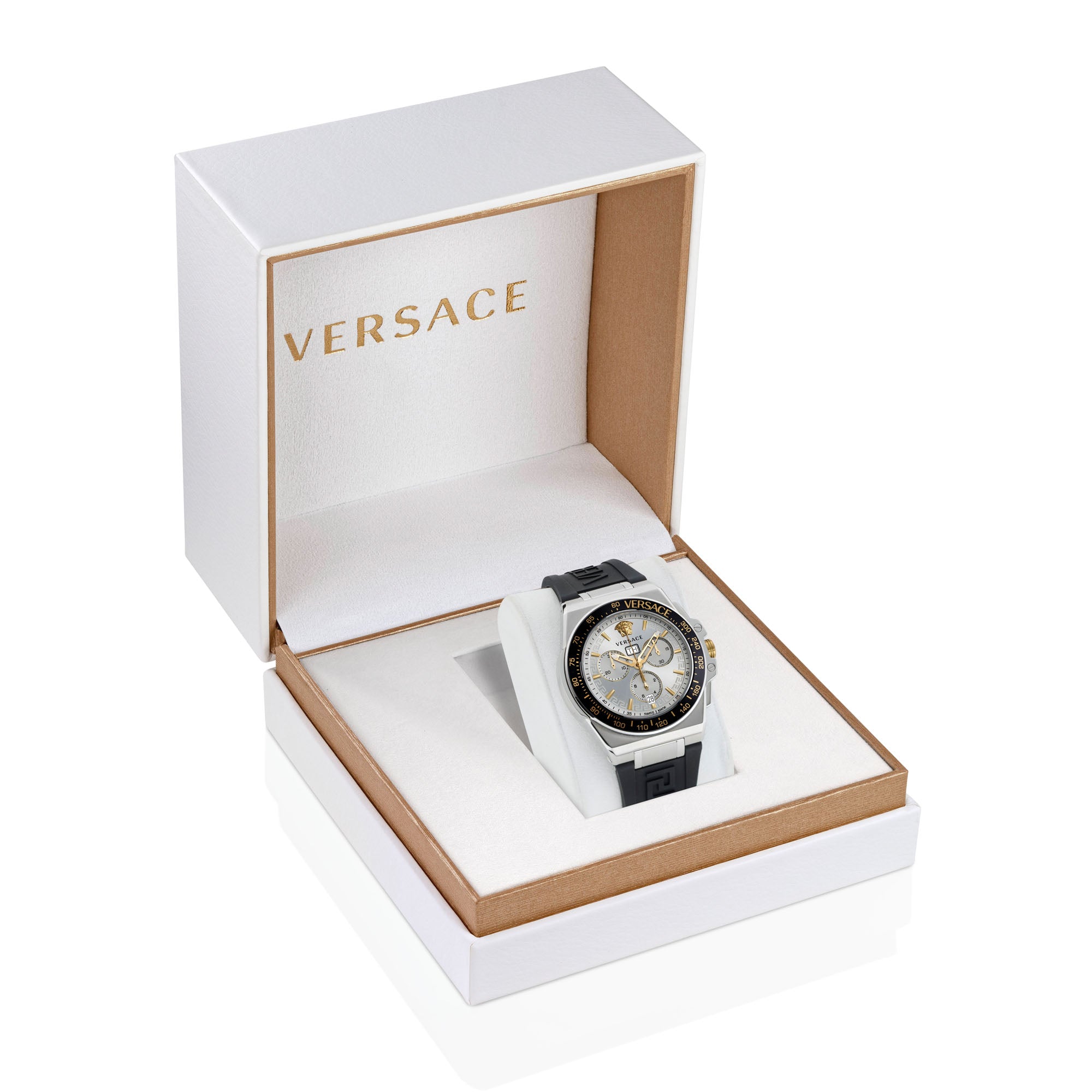 Versace Greca Extreme White Round Dial Quartz Analog Men Watch Watch Versace