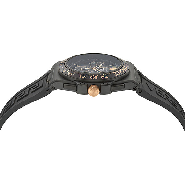 Versace Greca Extreme Black Round Dial Quartz Analog Men Watch