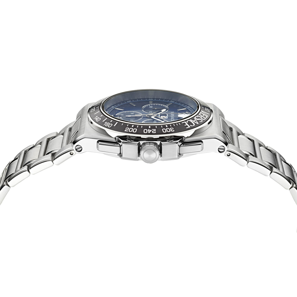 Versace Greca Stainless Steel Round Dial Quartz Men Watch