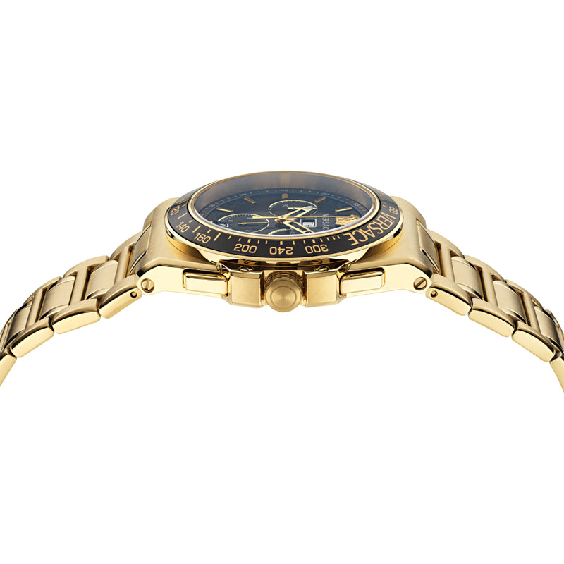 Versace Greca Extreme Black Round Dial Quartz Analog Men Watch Watch Versace
