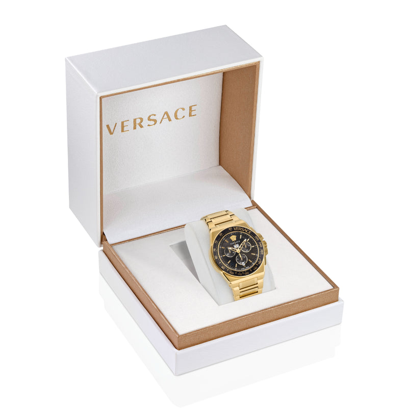 Versace Greca Extreme Black Round Dial Quartz Analog Men Watch Watch Versace